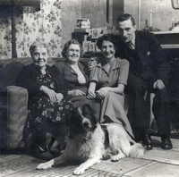 Kate Ruby Thorne, Dolly Lee, Dora Lee  (and her husband). New Years Eve 1948.